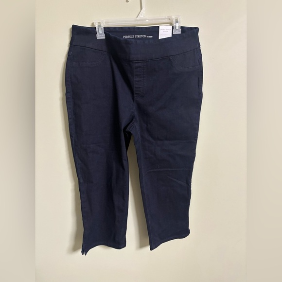 Chico's Pants - Chico’s Size 2 (large/12)Perfect Stretch Nicky Capri Crop Dark Denim New
